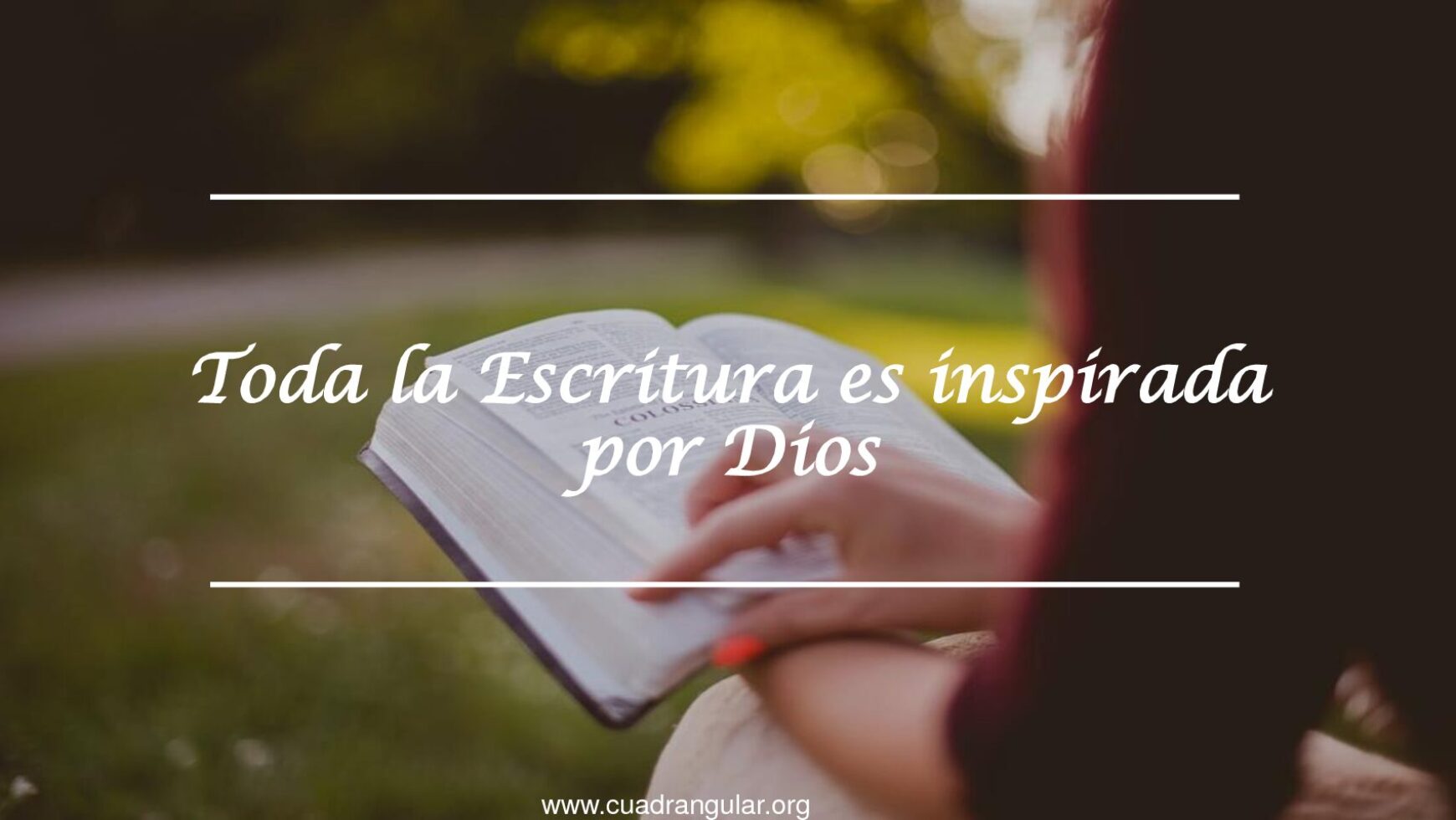 Toda la Escritura es inspirada por Dios